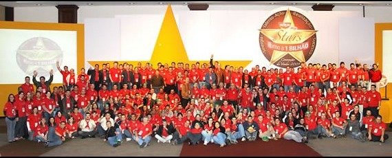 Foto em grupo do evento Stars da Nissin